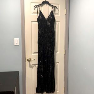 Betsy Adam Black sequin dress size 10